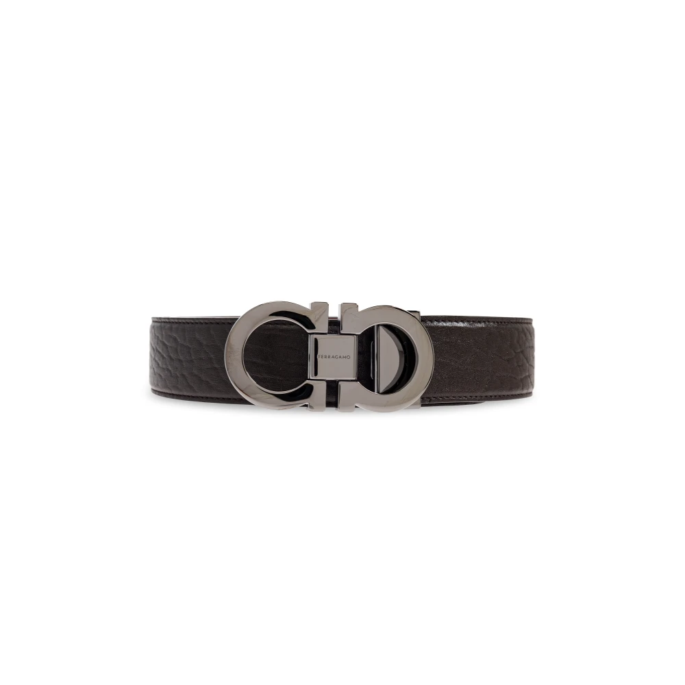 Ferragamo Mannelijk Bruin Accessoires Heren, 110 Cm, Leer, Dubbelzijdige Riem