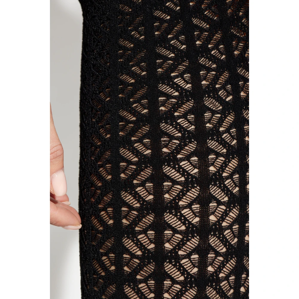 Alaïa Geribbelde broek Black Dames