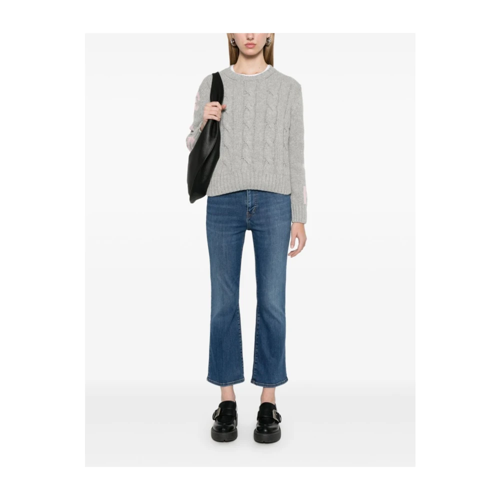 Frame Gebleekte Bootcut Cropped Jeans Blue Dames