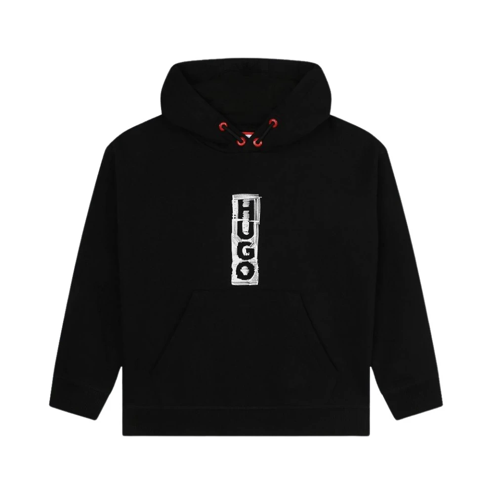 Hugo Boss Sweatshirt med Maxi Logo Black, Pojke