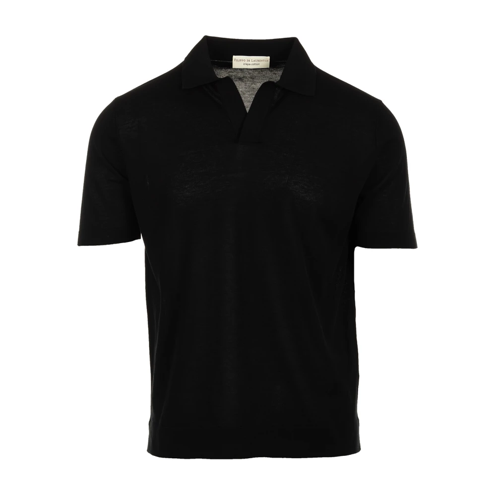 Filippo De Laurentiis Zwarte Skipper Polo T-shirts Black Heren