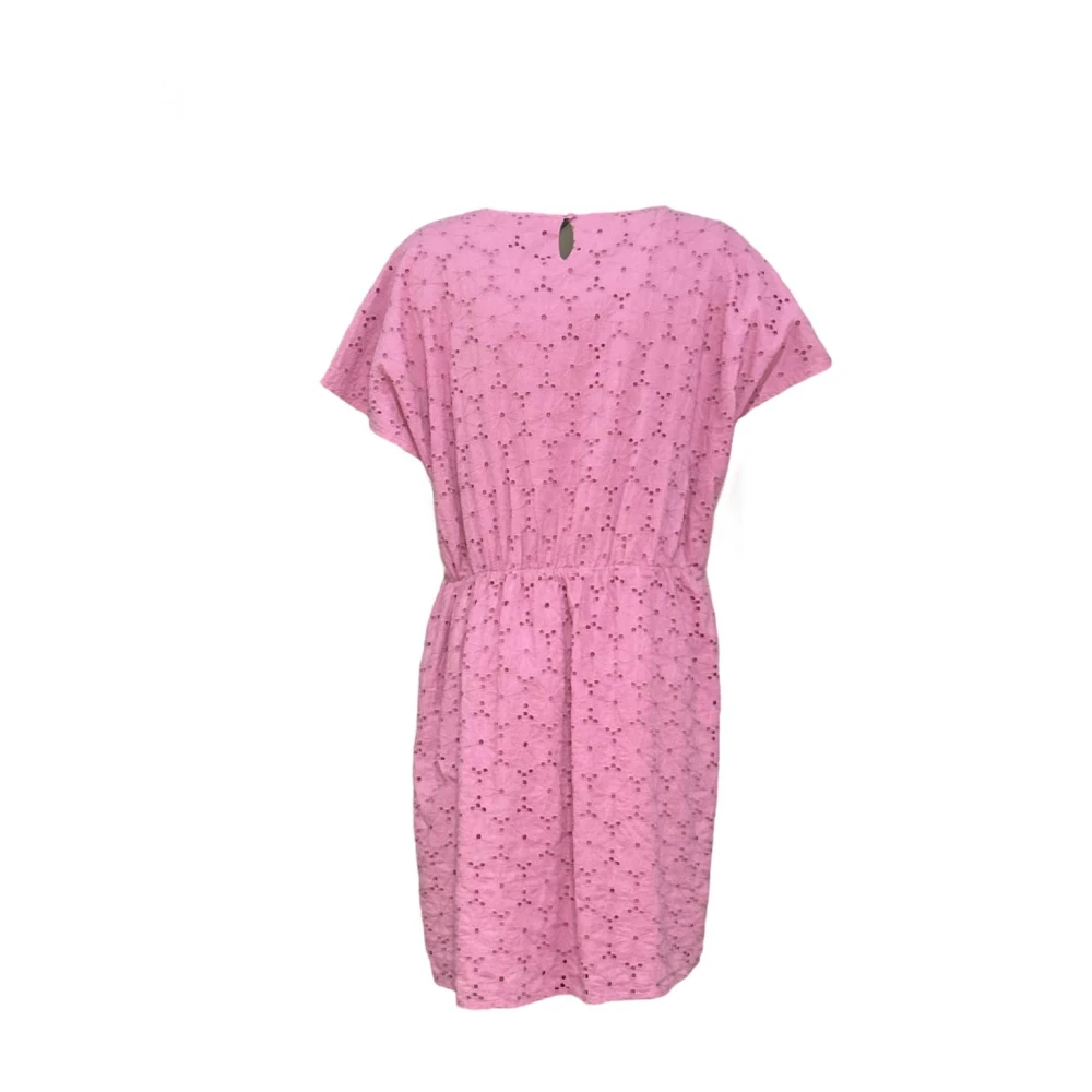 Molly Bracken Lichtroze Korte Jurk met Inlay Pink Dames