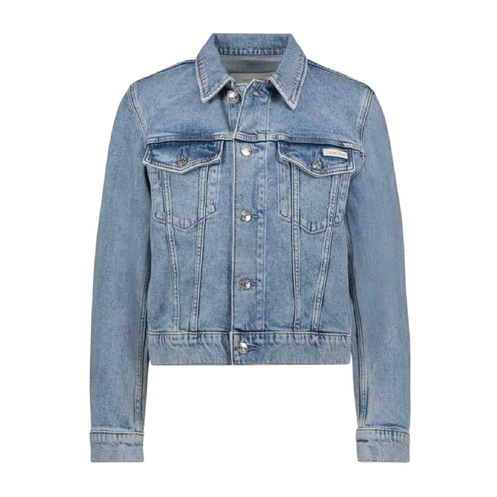 Calvin Klein Women's Blue Denim Jackets, Xs, Classic Trucker Jacket