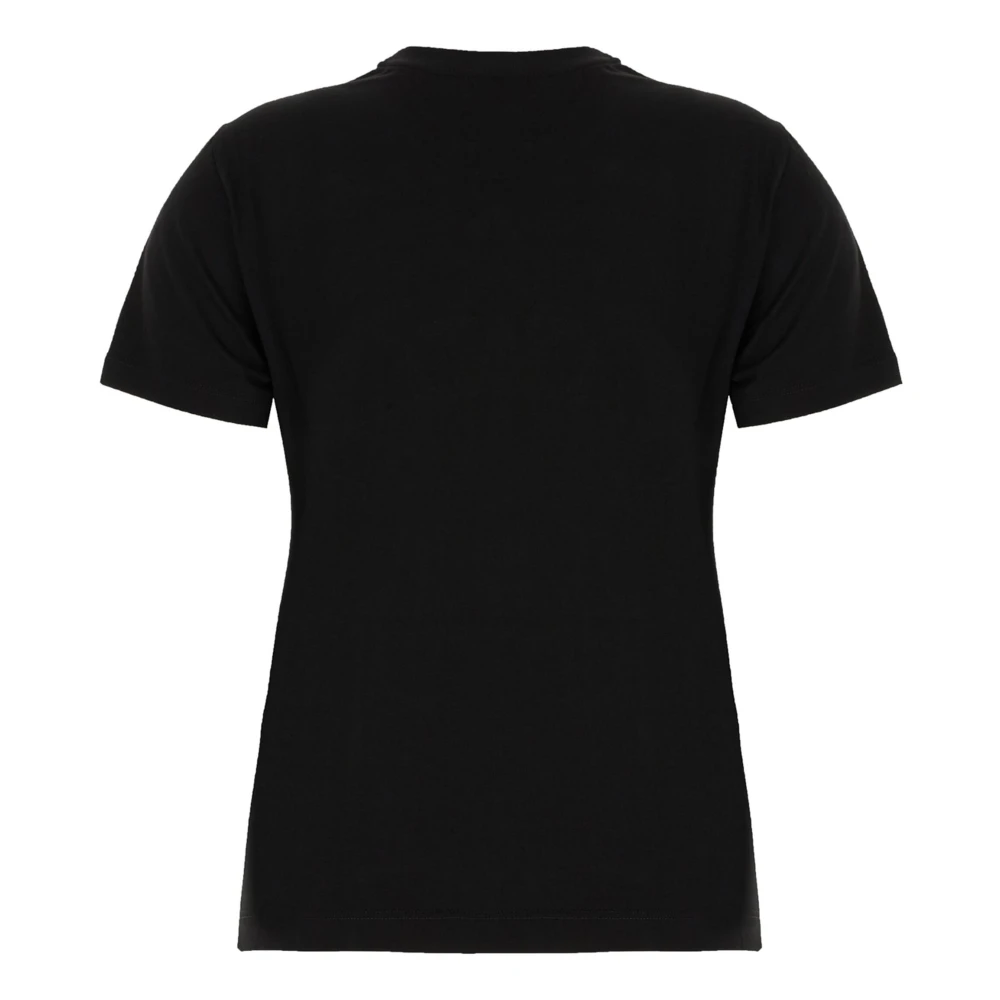 Fendi Zwart Crew Neck Logo T-shirt Black Dames