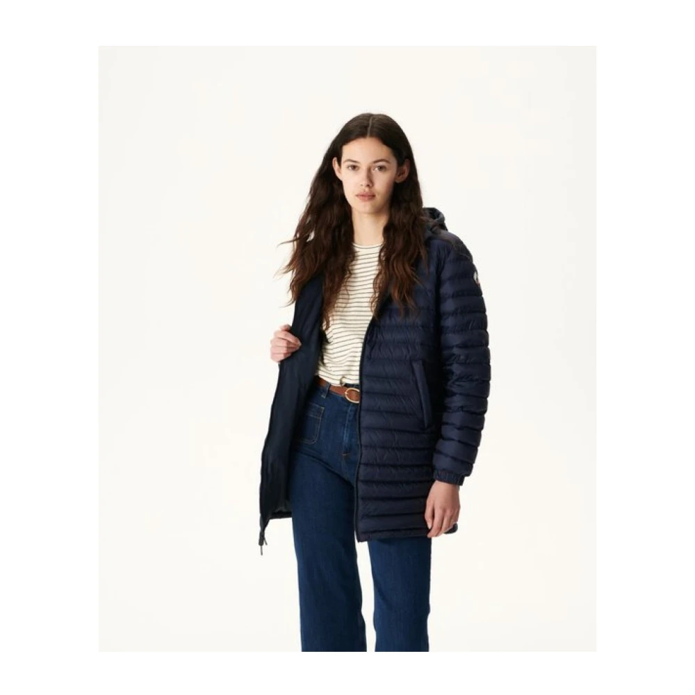 Jott Omkeerbare Lange Donsjas Blauw Blue Dames