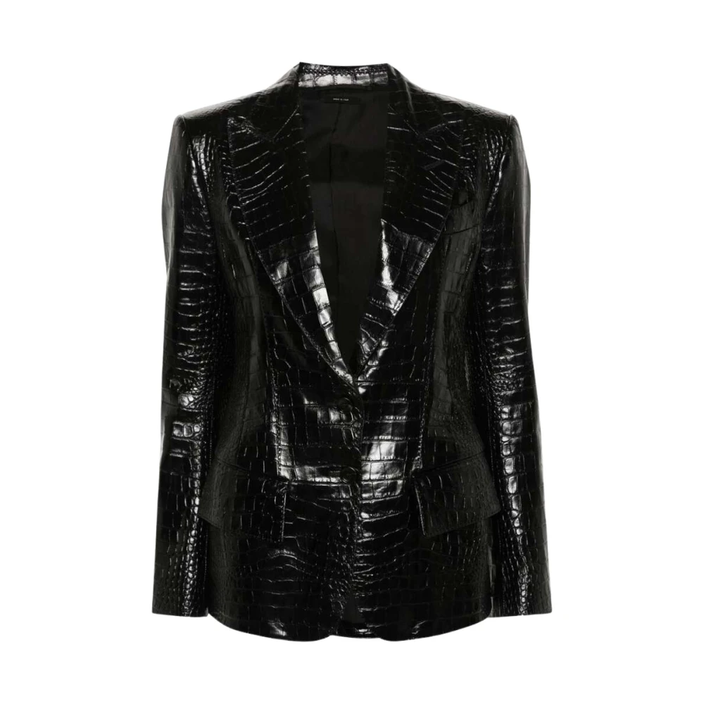 Tom Ford Leather Jackets Black Dames