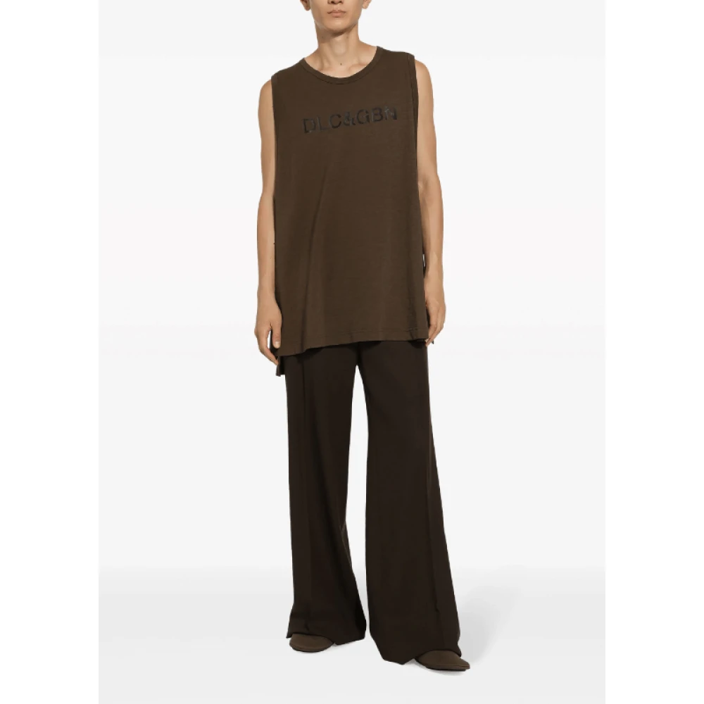 Dolce & Gabbana Straight Trousers Brown Heren