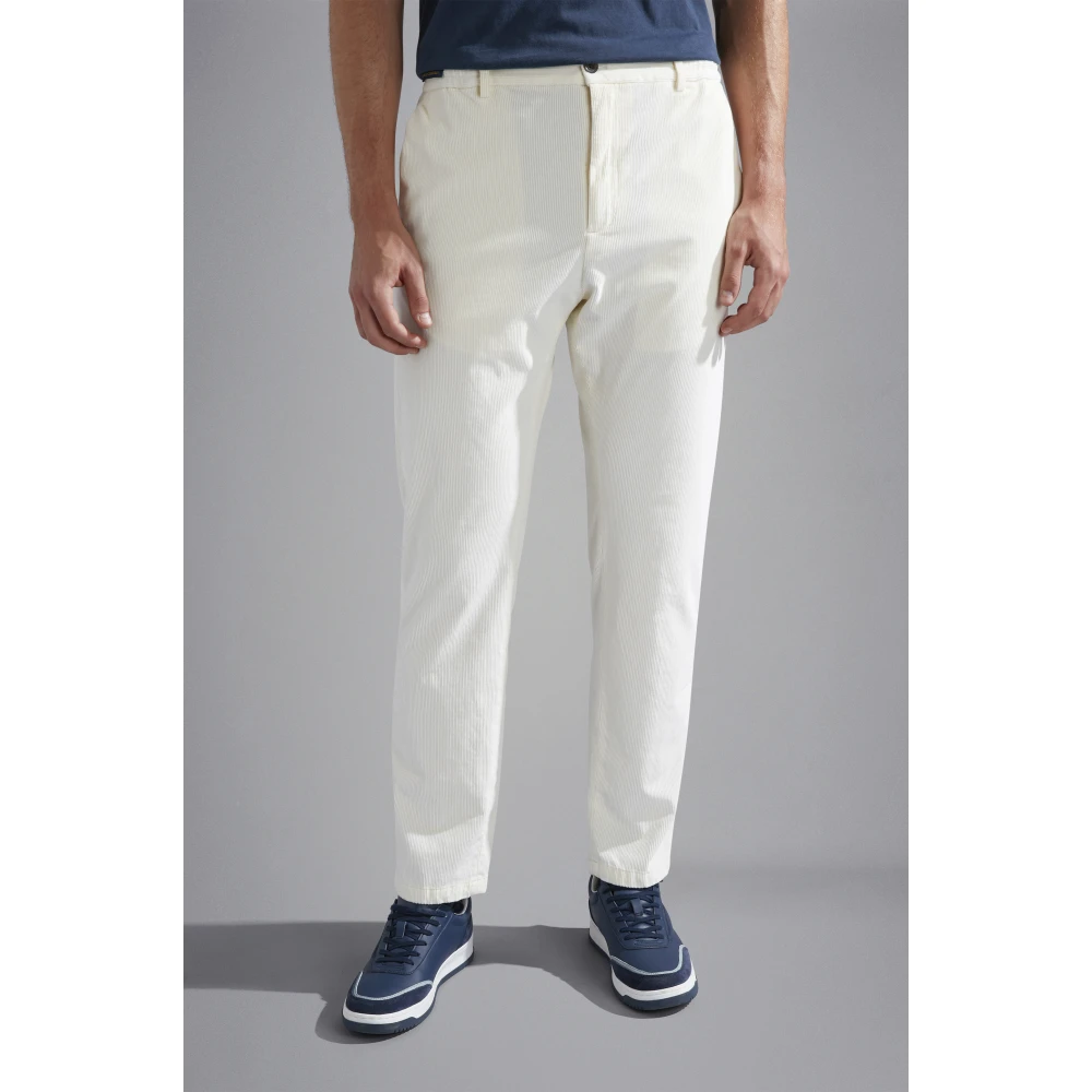 PAUL & SHARK Beige Katoen Modal Broek Regular Fit Beige Heren