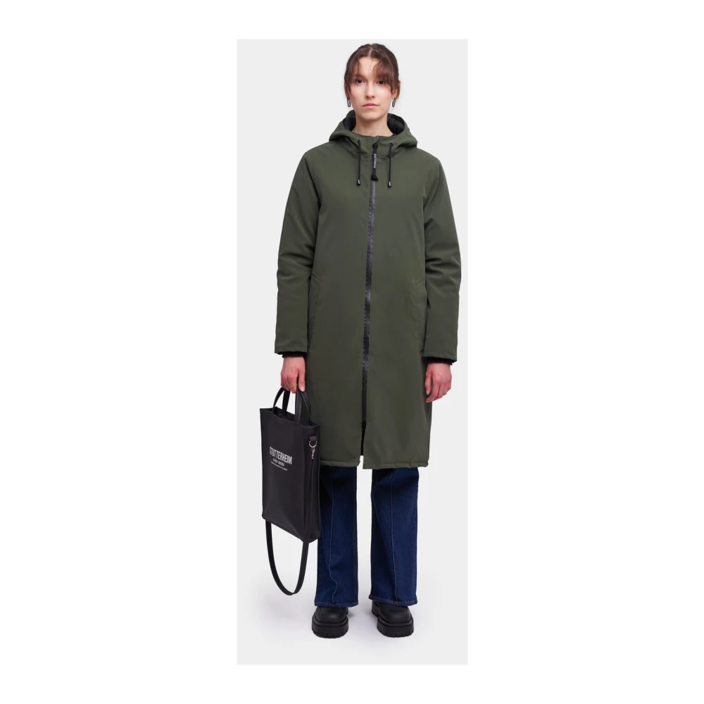 Stutterheim Winter Regenjas Mat Lang Jack Green Dames
