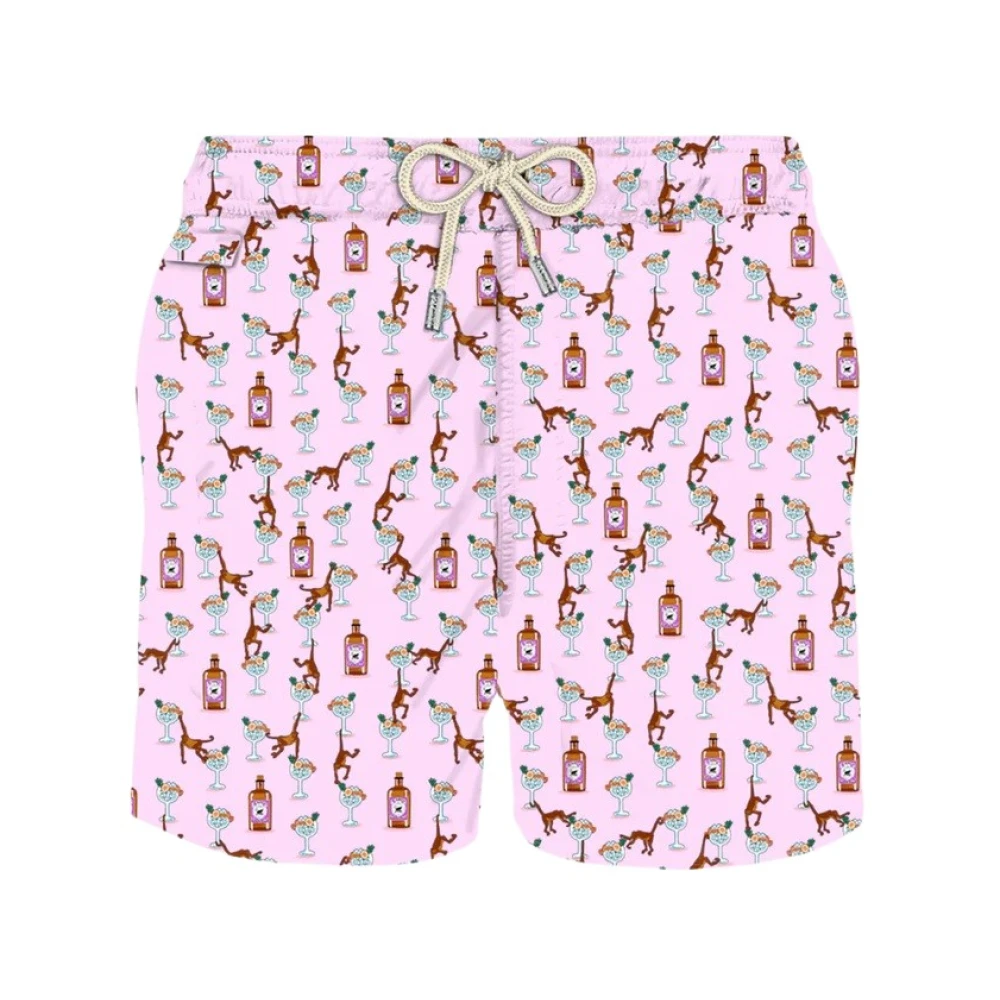 MC2 Saint Barth Lichtgewicht zwemkleding voor heren met Gin en Monkey Print Multicolor Heren