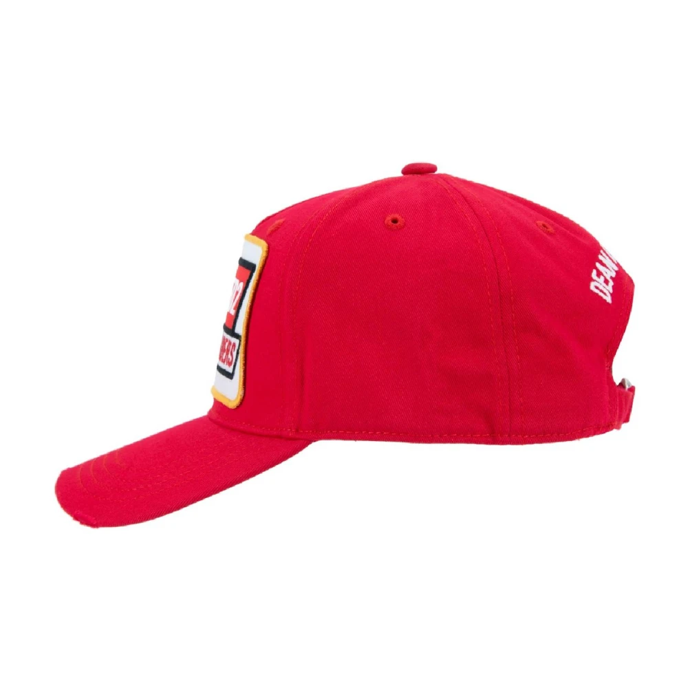 Dsquared2 Vintage Baseballpet met gesp Red Unisex
