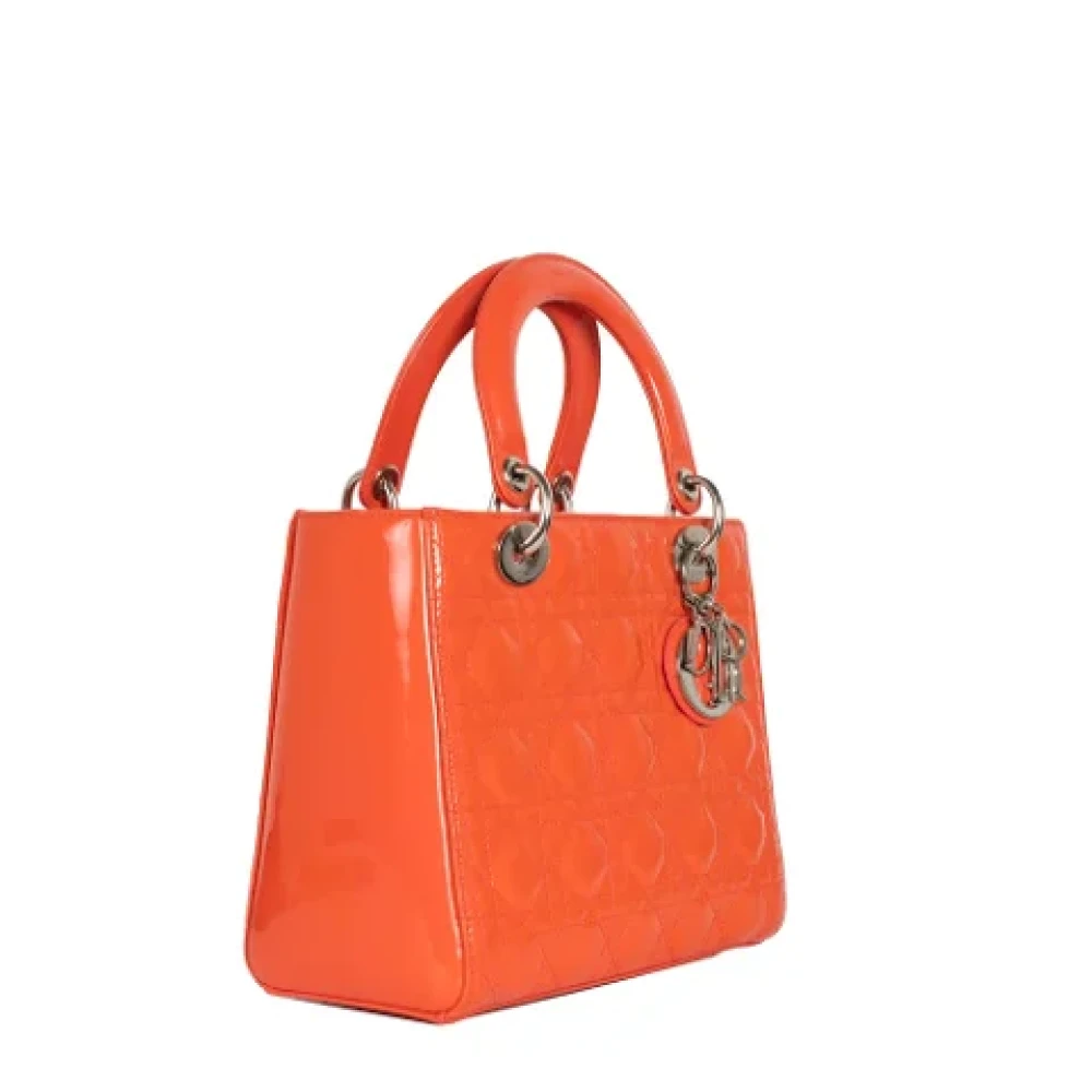 Dior Vintage Pre-owned Leather dior-bags Orange Dames