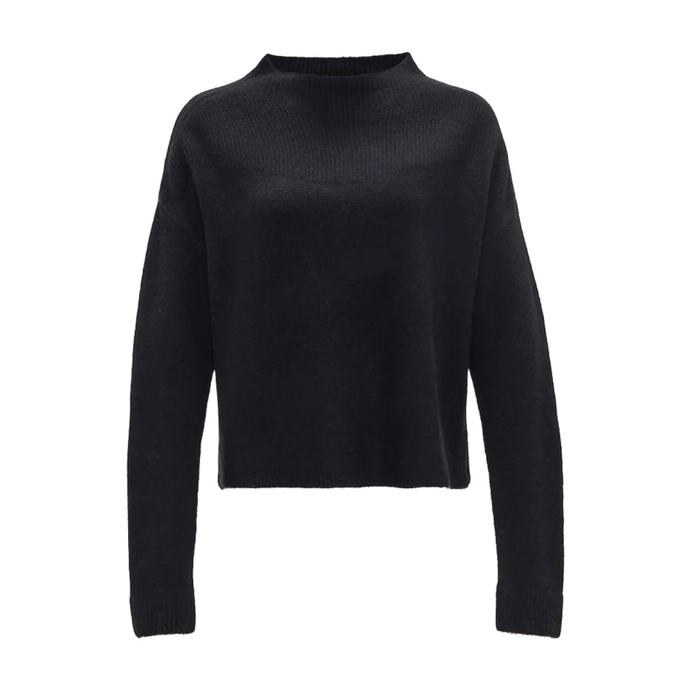 Opus Stijlvolle Pullover met Pasika Detail Black Dames