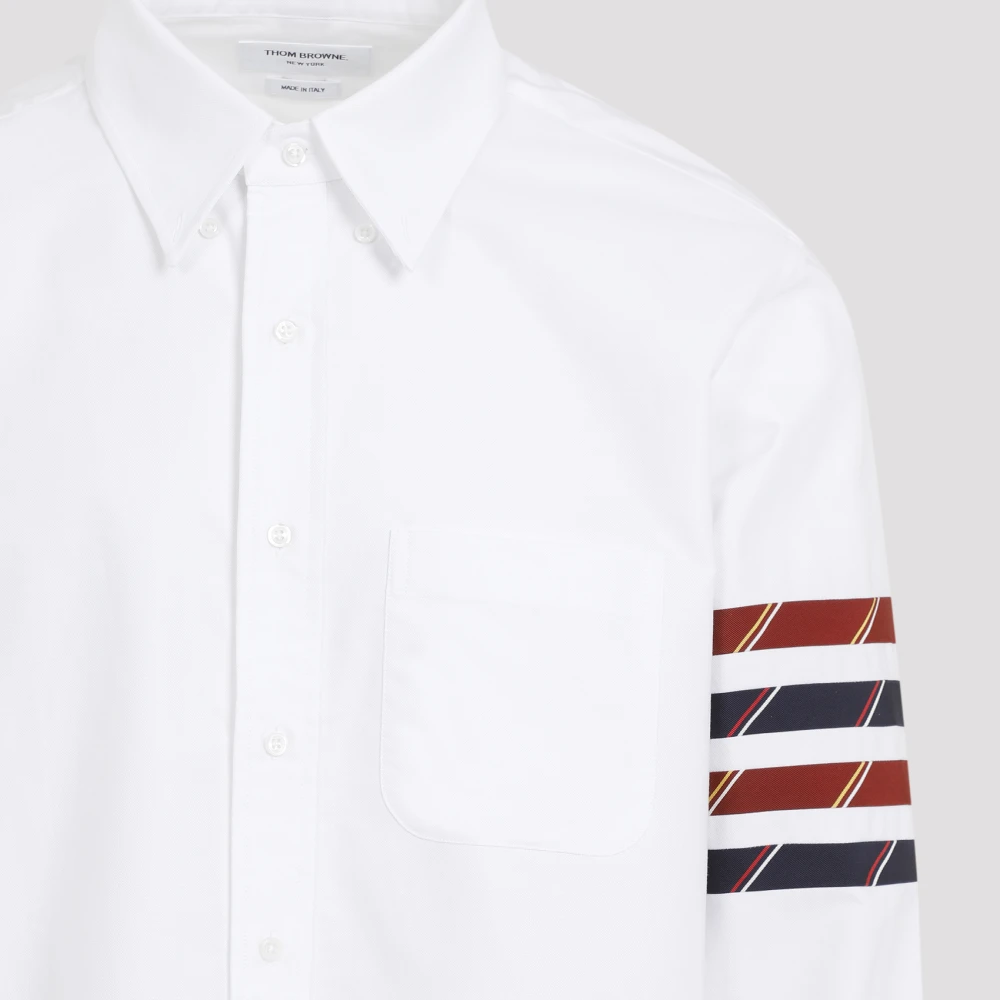 Thom Browne Klassieke Witte Katoenen Overhemd White Heren