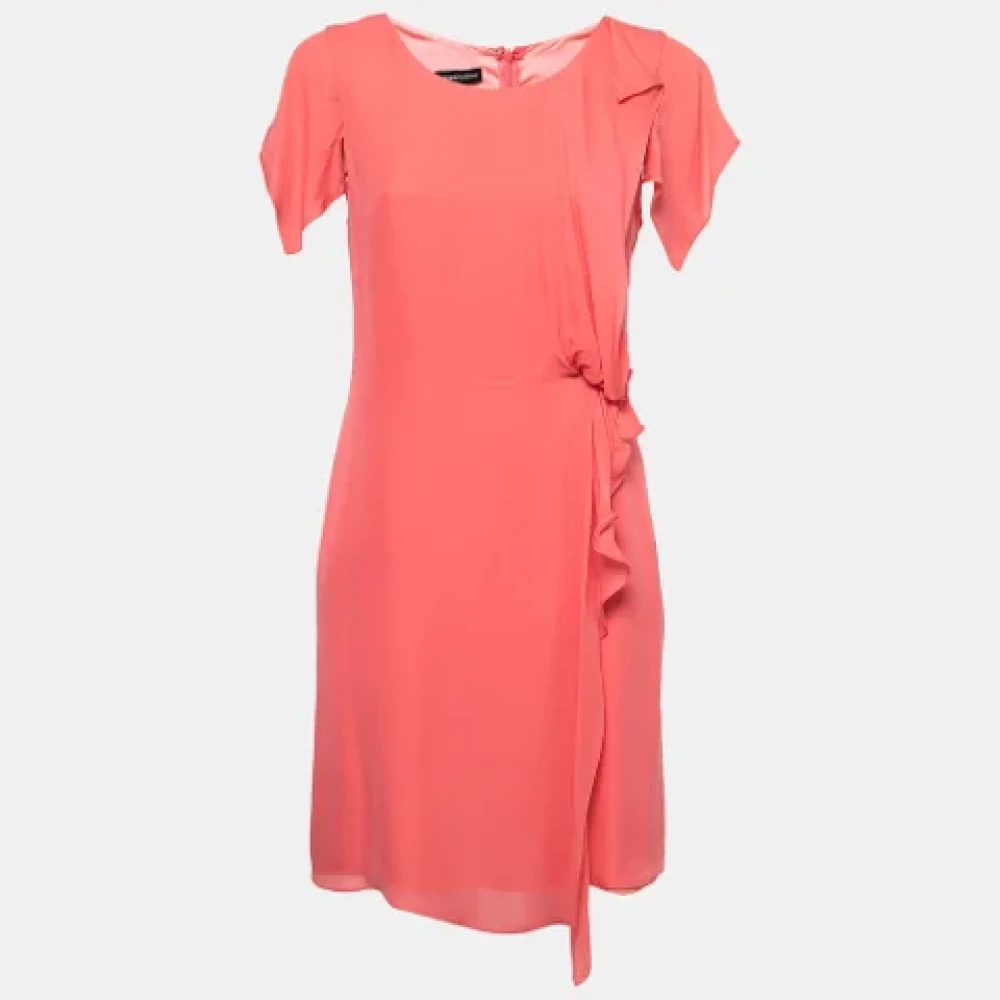 Armani Pre-owned Silk dresses Pink Dames