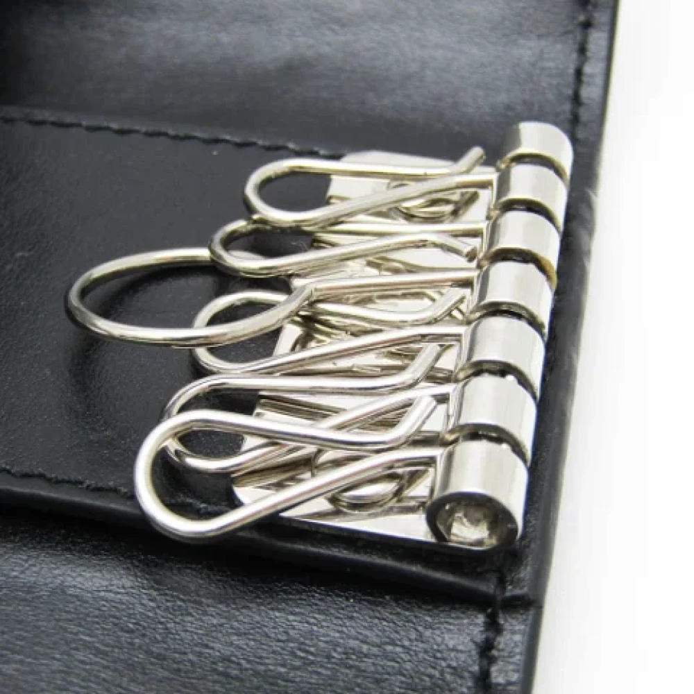 Gucci Vintage Pre-owned Leather key-holders Black Dames