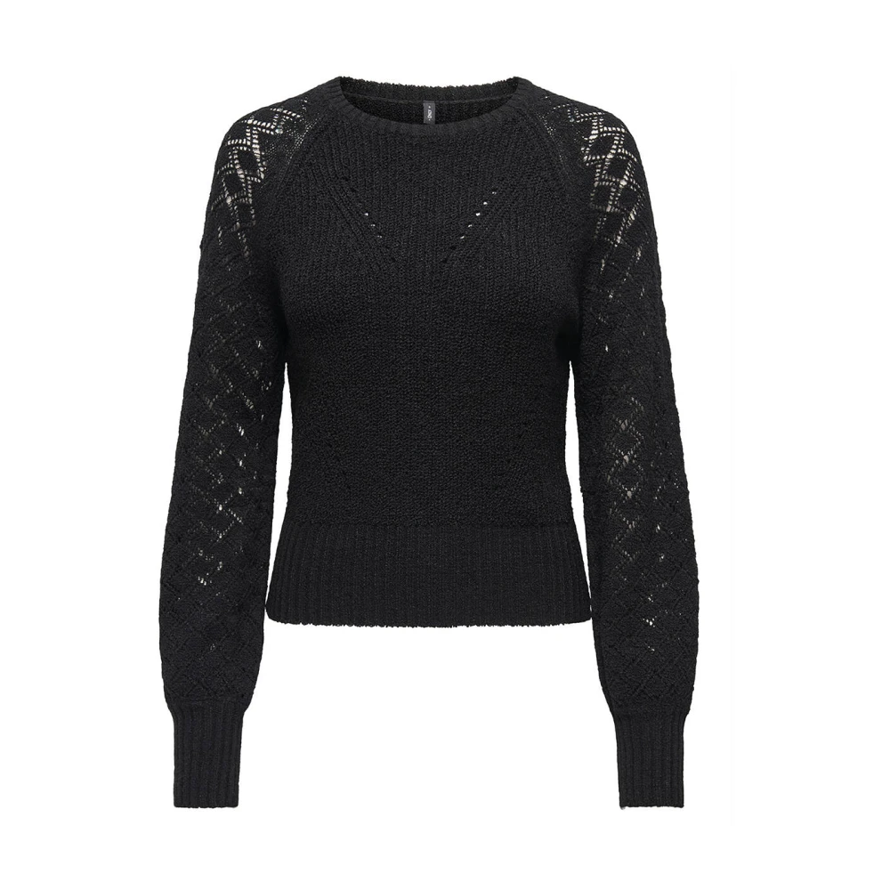 Only Lange Mouw Miami Gebreide Top Black Dames