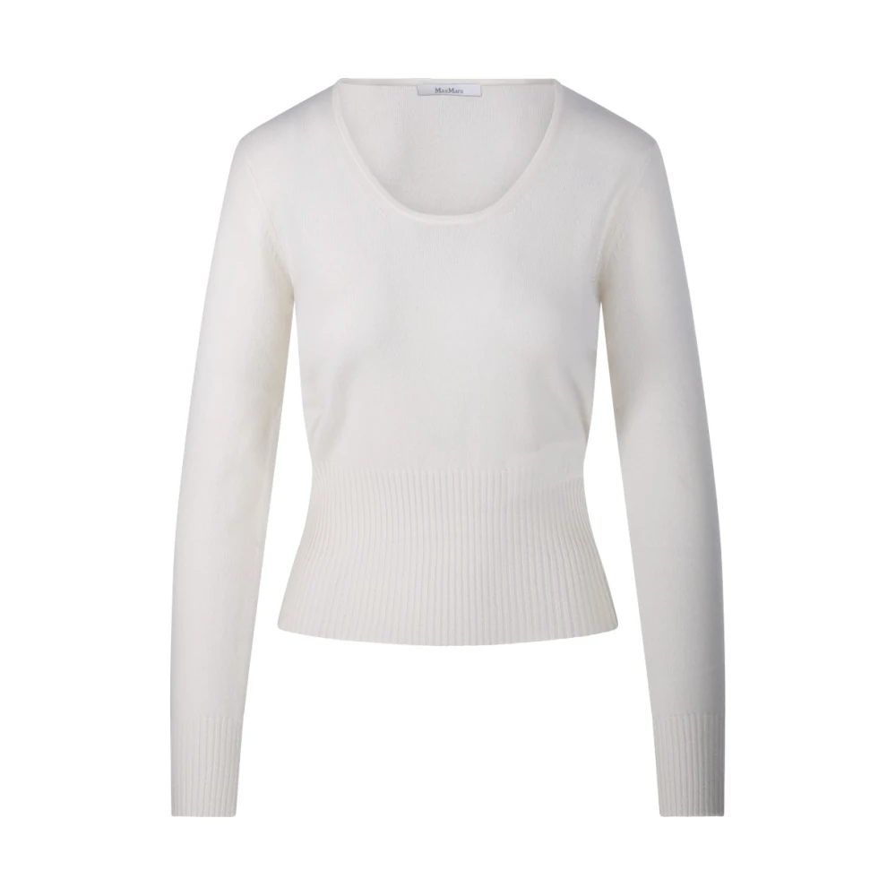 Max Mara Vetta Jumper - Female - Round-Neck Knitwear - White - S - Knitwear