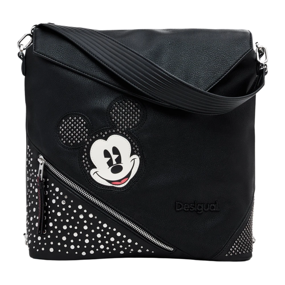 Desigual Zwarte Rugzak met Rits Black Dames