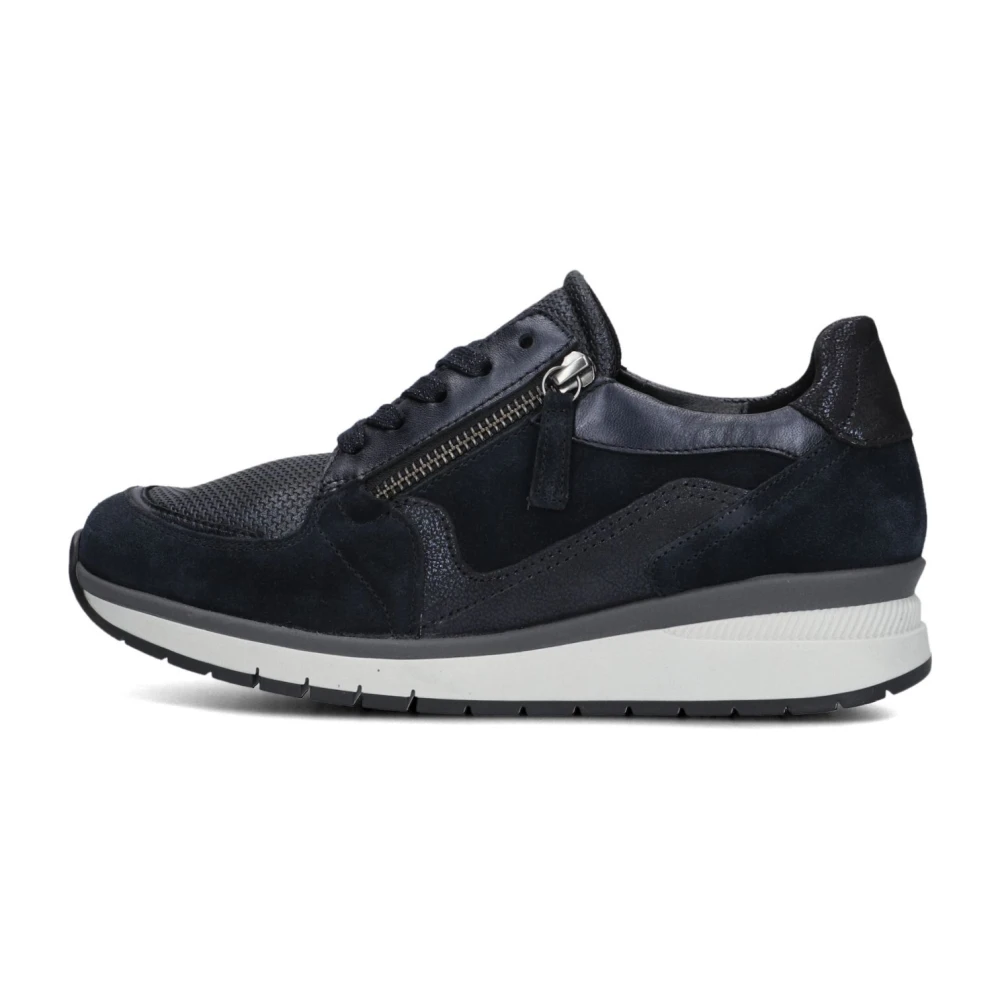 Gabor Blauwe Lage Fashion Sneakers Dames Schoenen
