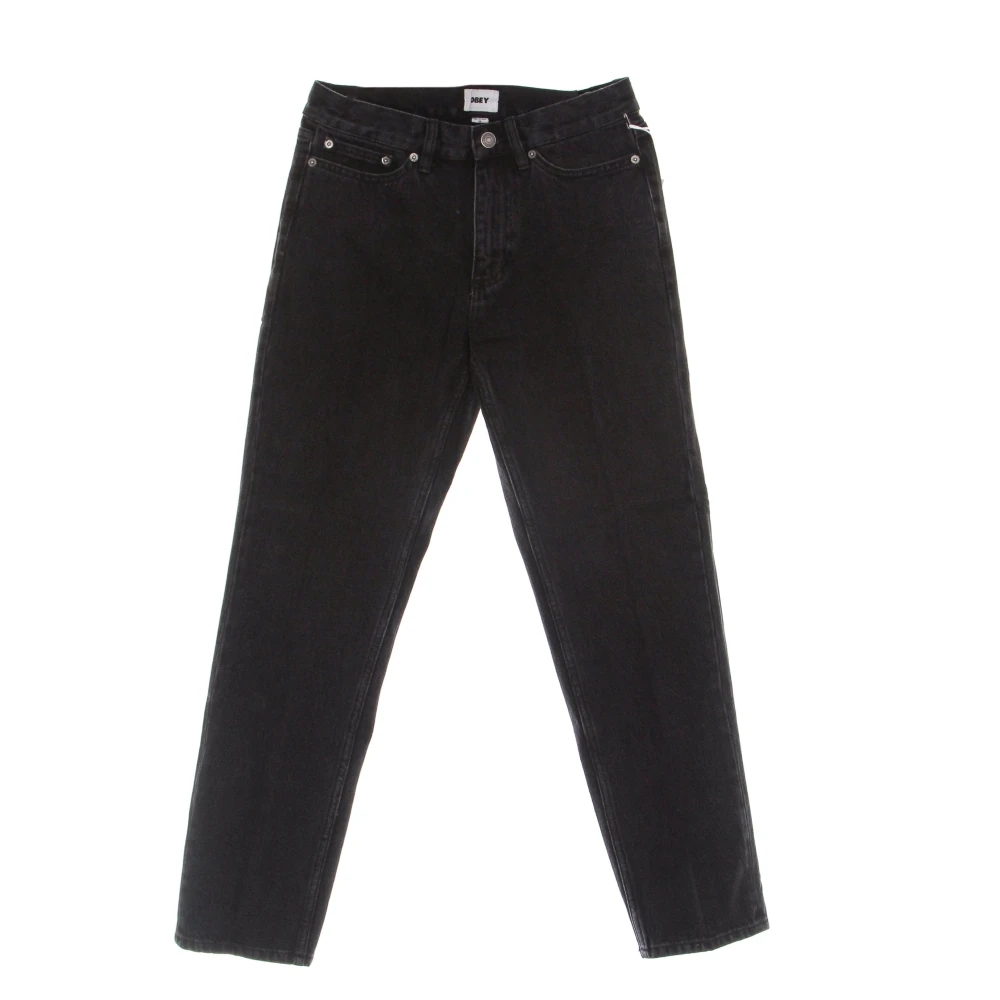 Obey Denim Jeans met Regular Fit Black Heren