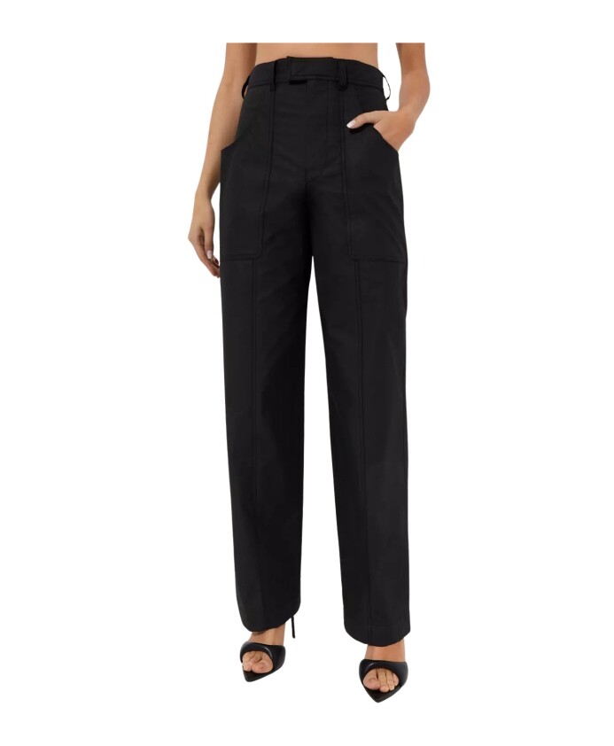 black-glatiny-pants-high-waist