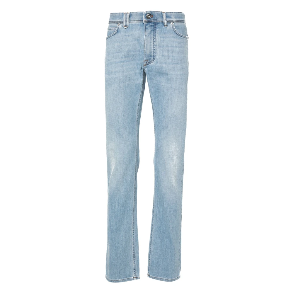 Brioni Blauwe Straight Jeans Casual Stijl Blue Heren