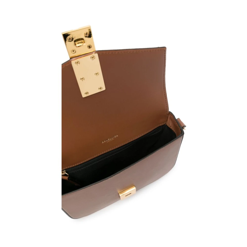 DeMellier Cognac Bruine Leren Schoudertas Brown Dames