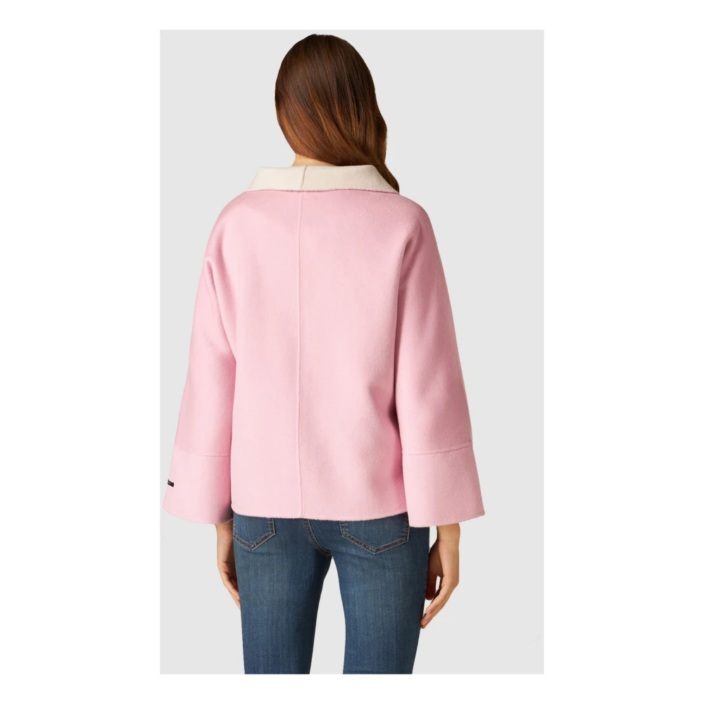 Oltre Wollen Cape met Rits Pink Dames