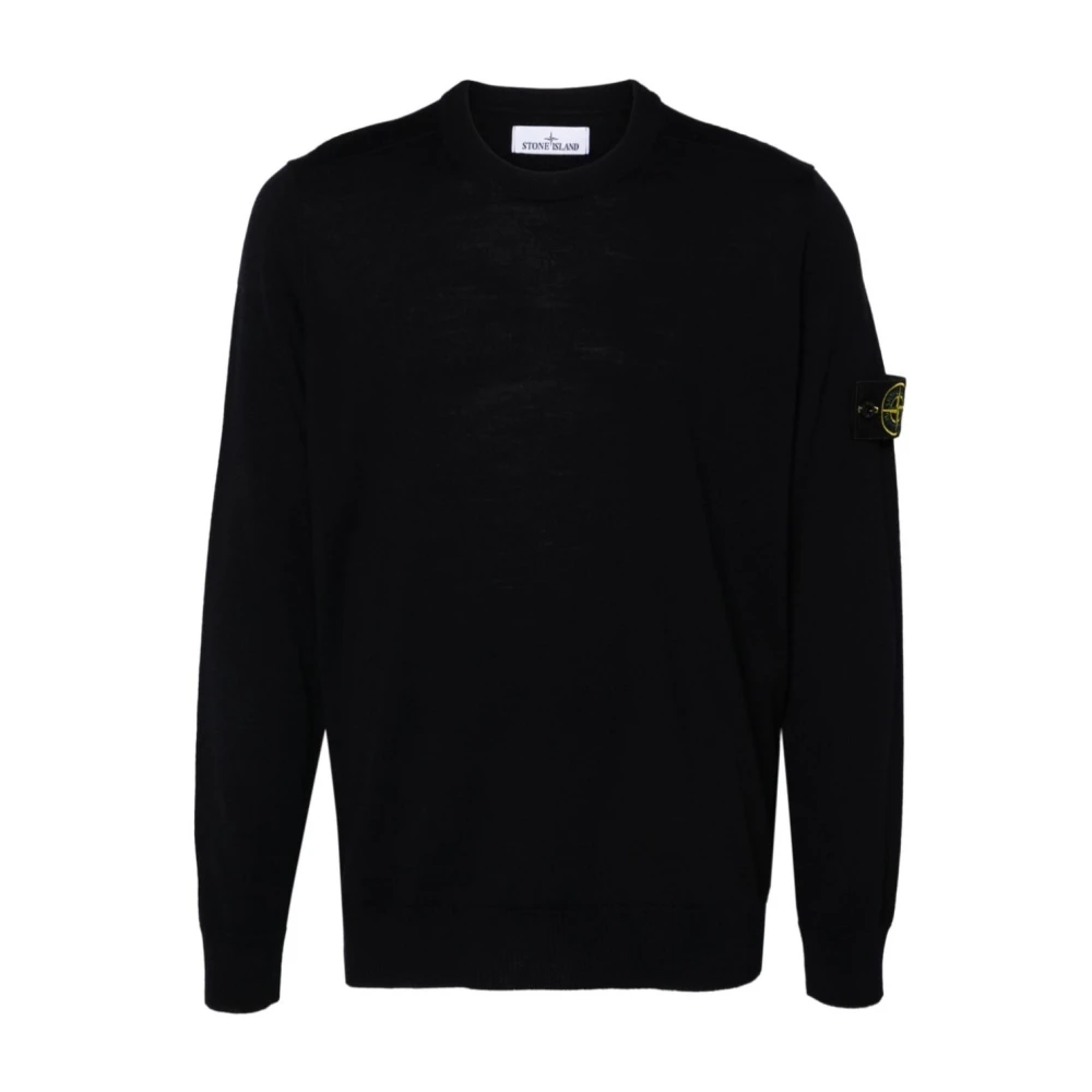 Stone Island Casual Stickad Pullover Sweater Blue, Herr