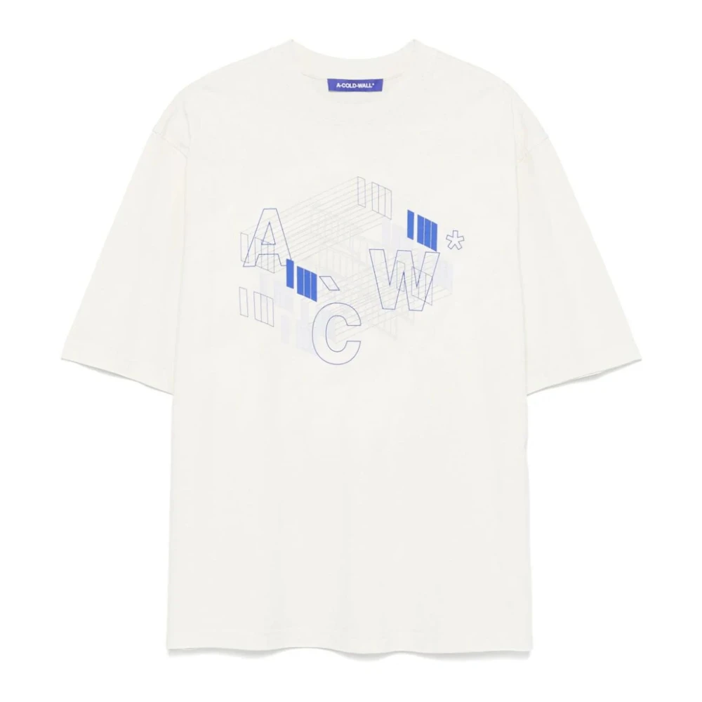 A-Cold-Wall Beige Katoenen T-shirt met Logoprint Beige Heren