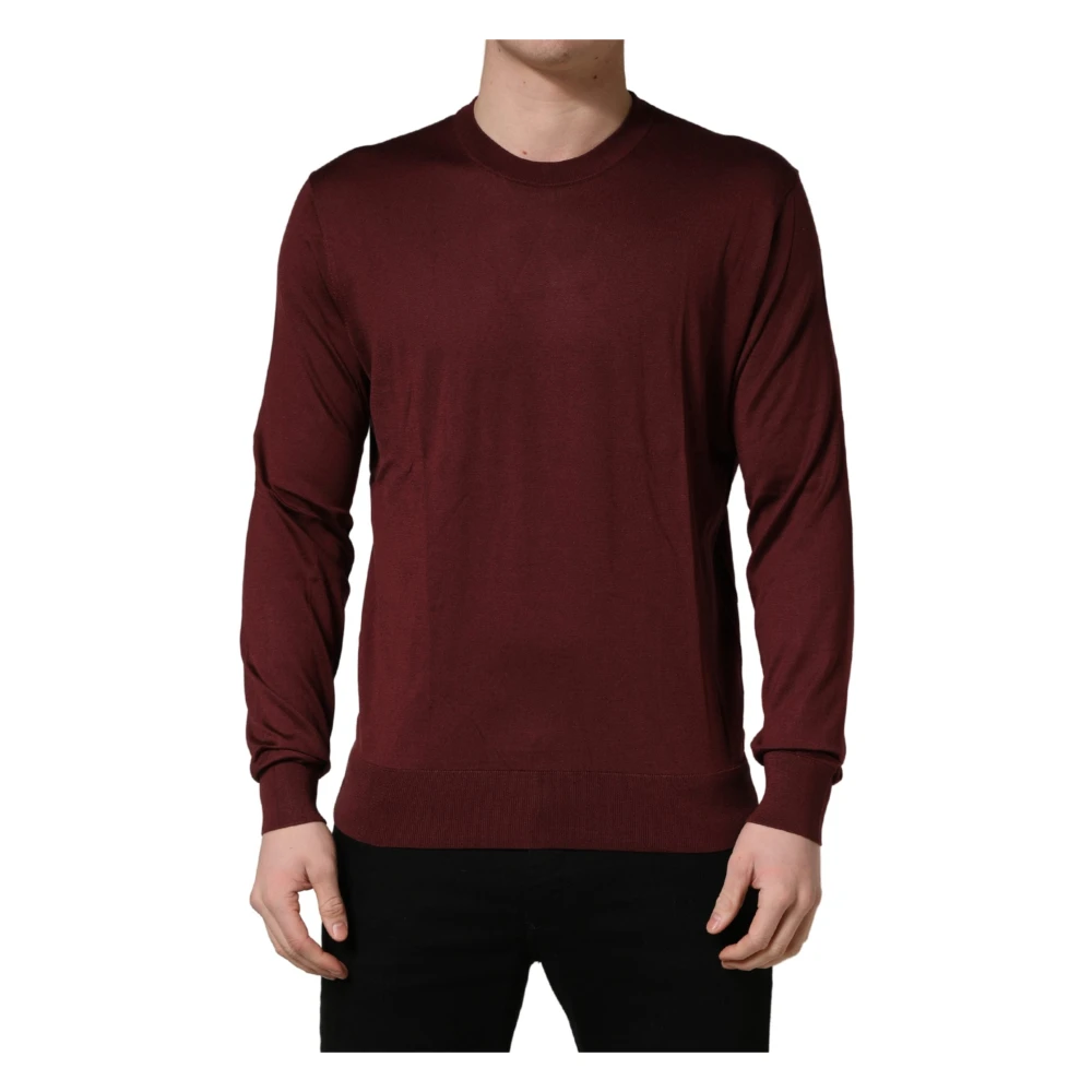 Dolce & Gabbana Men's Brown Crew Neck Pullover - Round-Neck Knitwear - Xl - Knitwear