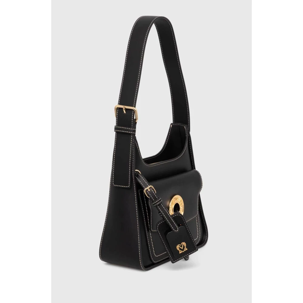 Love Moschino Gouden Cirkel Schoudertas Black Dames