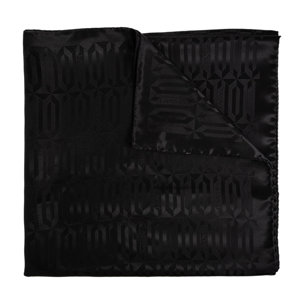 Lanvin Sjaal met monogram Black Dames