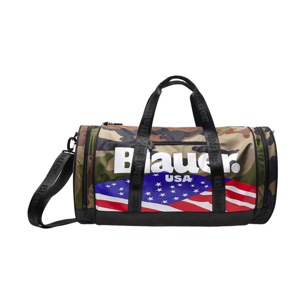 Blauer Men's Green Nylon Duffle Bag - Weekend Bags - One Size - Bags