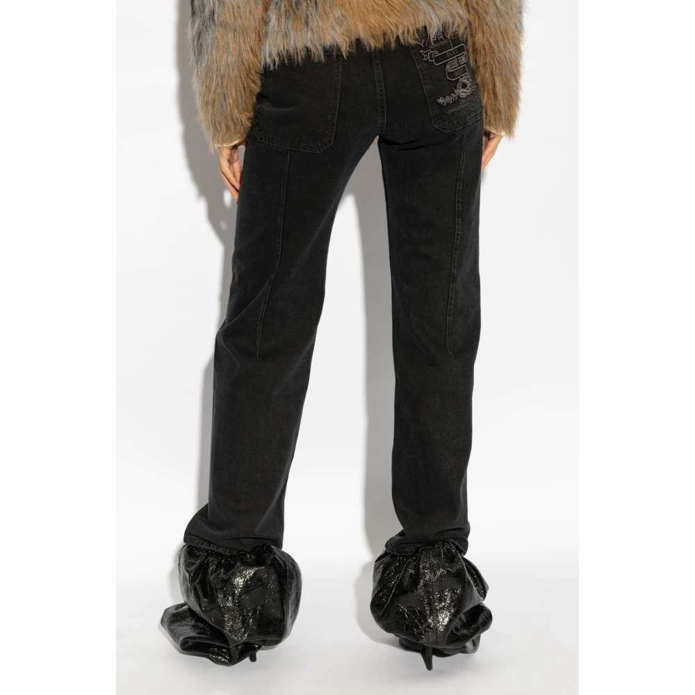 Y Project Jeans met logo Black Dames
