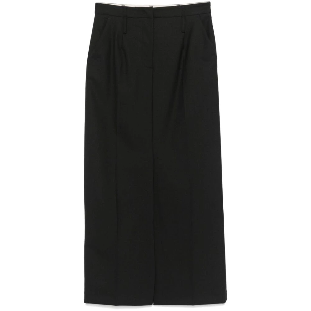 Tela Zwarte Twill Rok Black Dames
