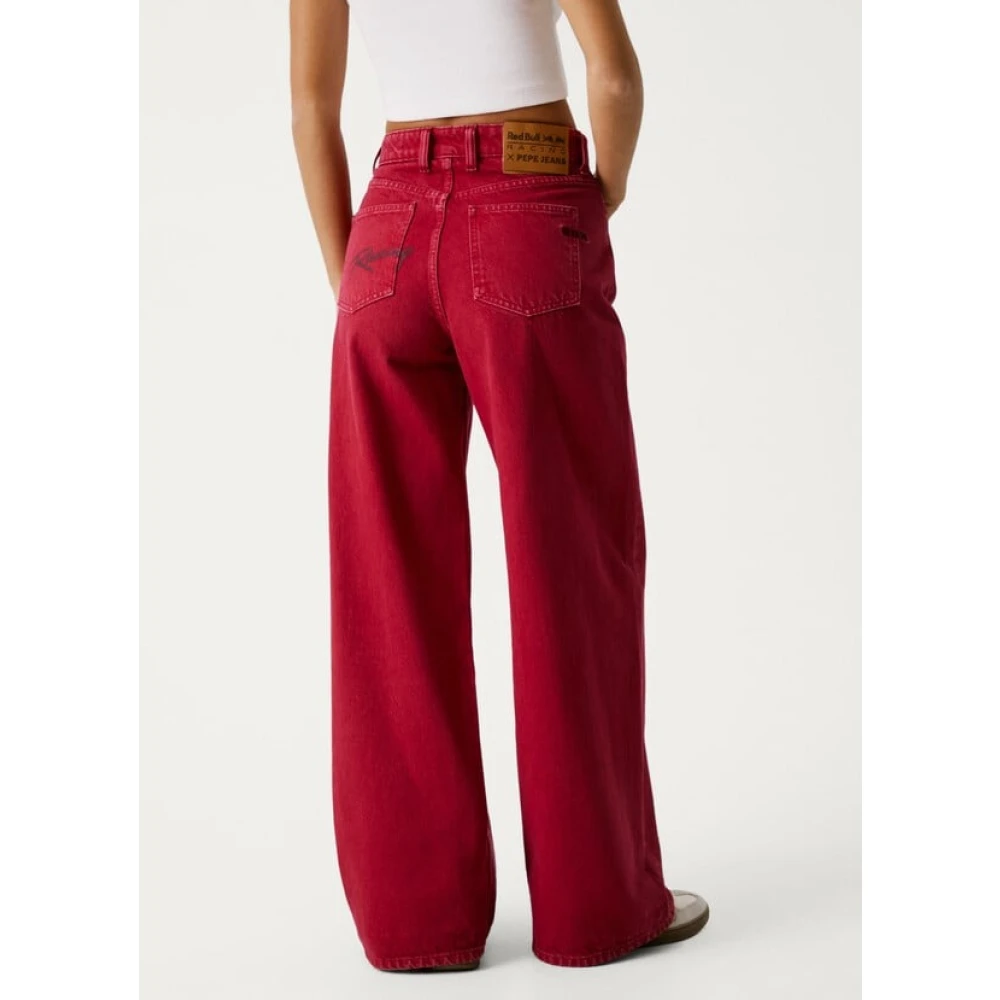 Pepe Jeans Wide Leg Jeans Red Dames
