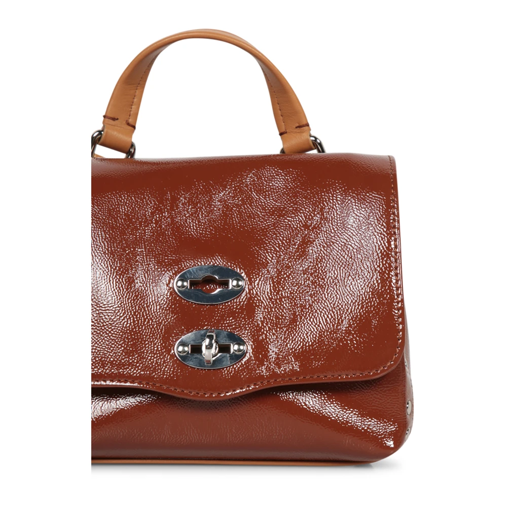 Zanellato Verstelbare leren tas met metalen details Brown Dames