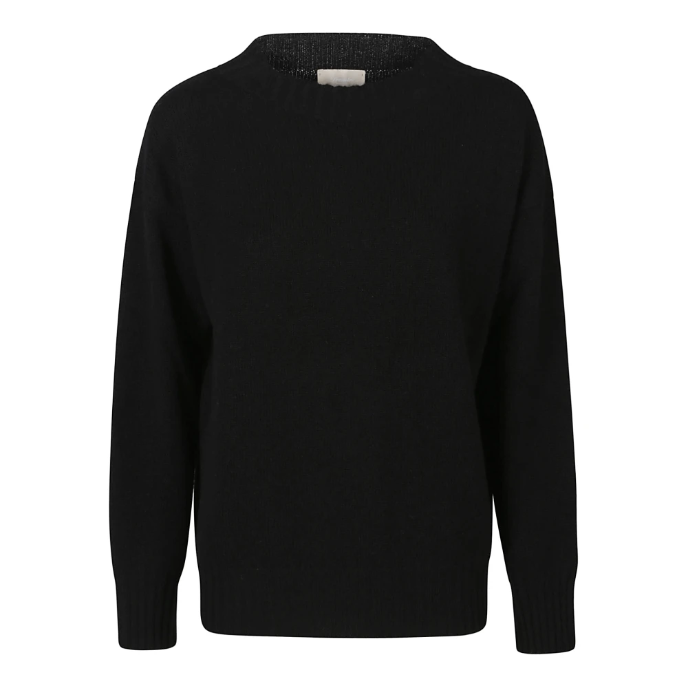 Drumohr Stijlvolle Boat Neck Sweater Black Dames