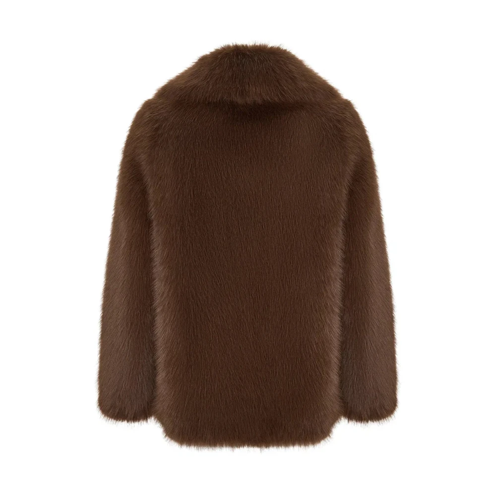 Cesare Gaspari Faux Fur & Shearling Jackets Brown Dames
