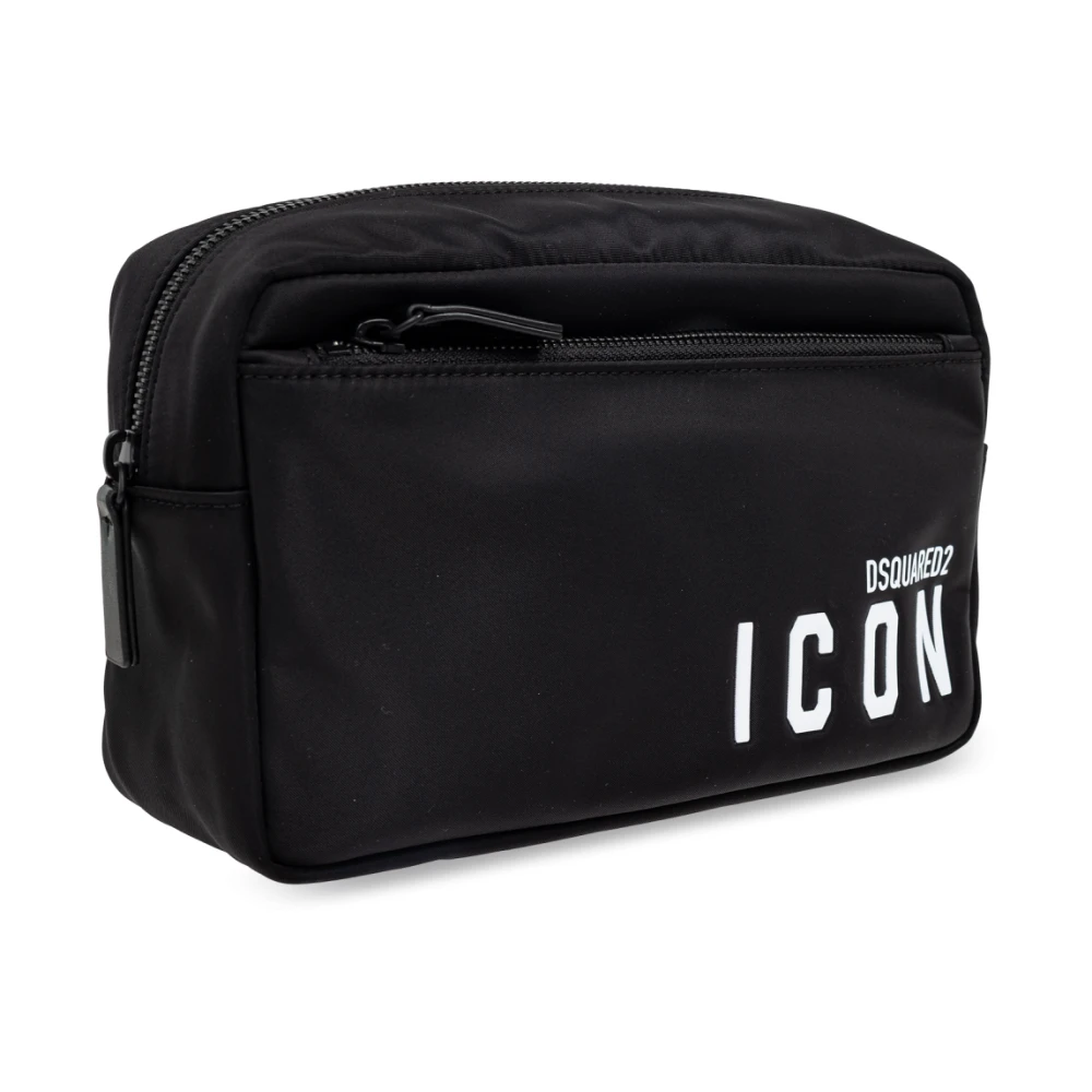 Dsquared2 Cosmeticatas met bedrukt logo Black Heren