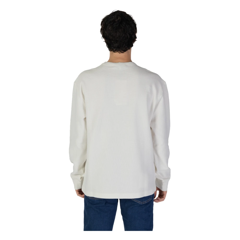 Calvin Klein Jeans Katoenen Heren Sweatshirt Herfst Winter Collectie Beige Heren