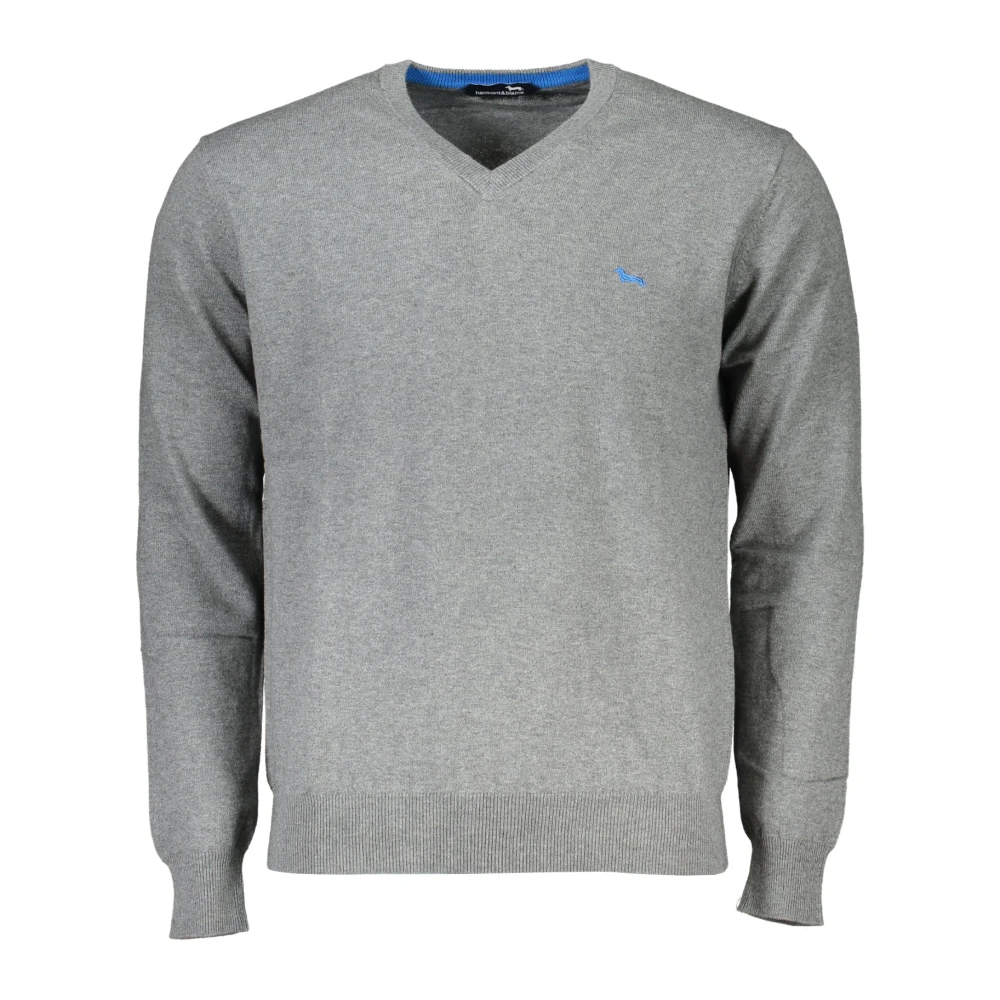 Harmont & Blaine Men's Gray V-Neck Knitwear,, Grey Jumper 2XL