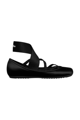 Svart Ballett Flat Elastisk Rem