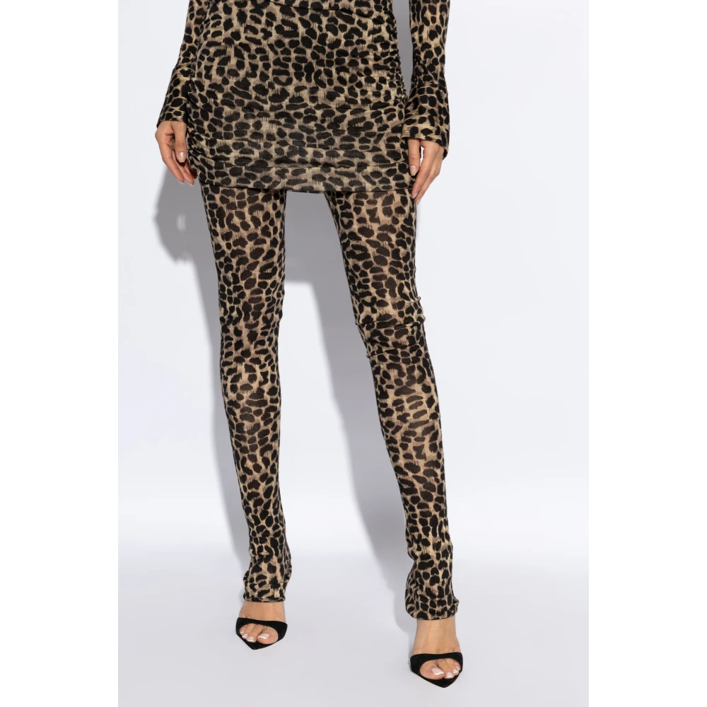 Blumarine Broek met dierenmotief Brown Dames