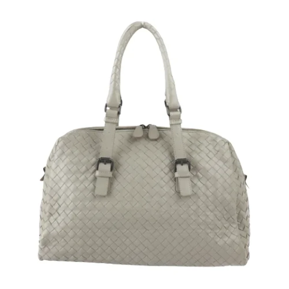 Bottega Veneta Vintage Pre-owned Leather travel-bags Gray Dames