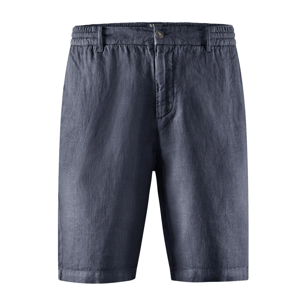 Bomboogie Uomo Blu - Bermuda Jogger In Lino - Shorts - L