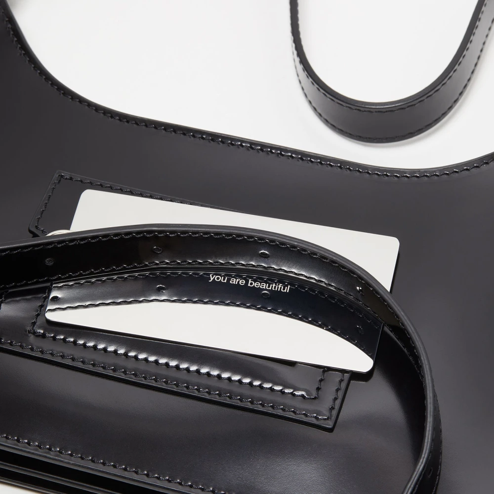 Acne Studios Zwarte Mini Schoudertas Black Dames