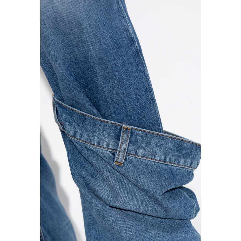 JW Anderson Jeans met decoratieve omslagen Blue Dames